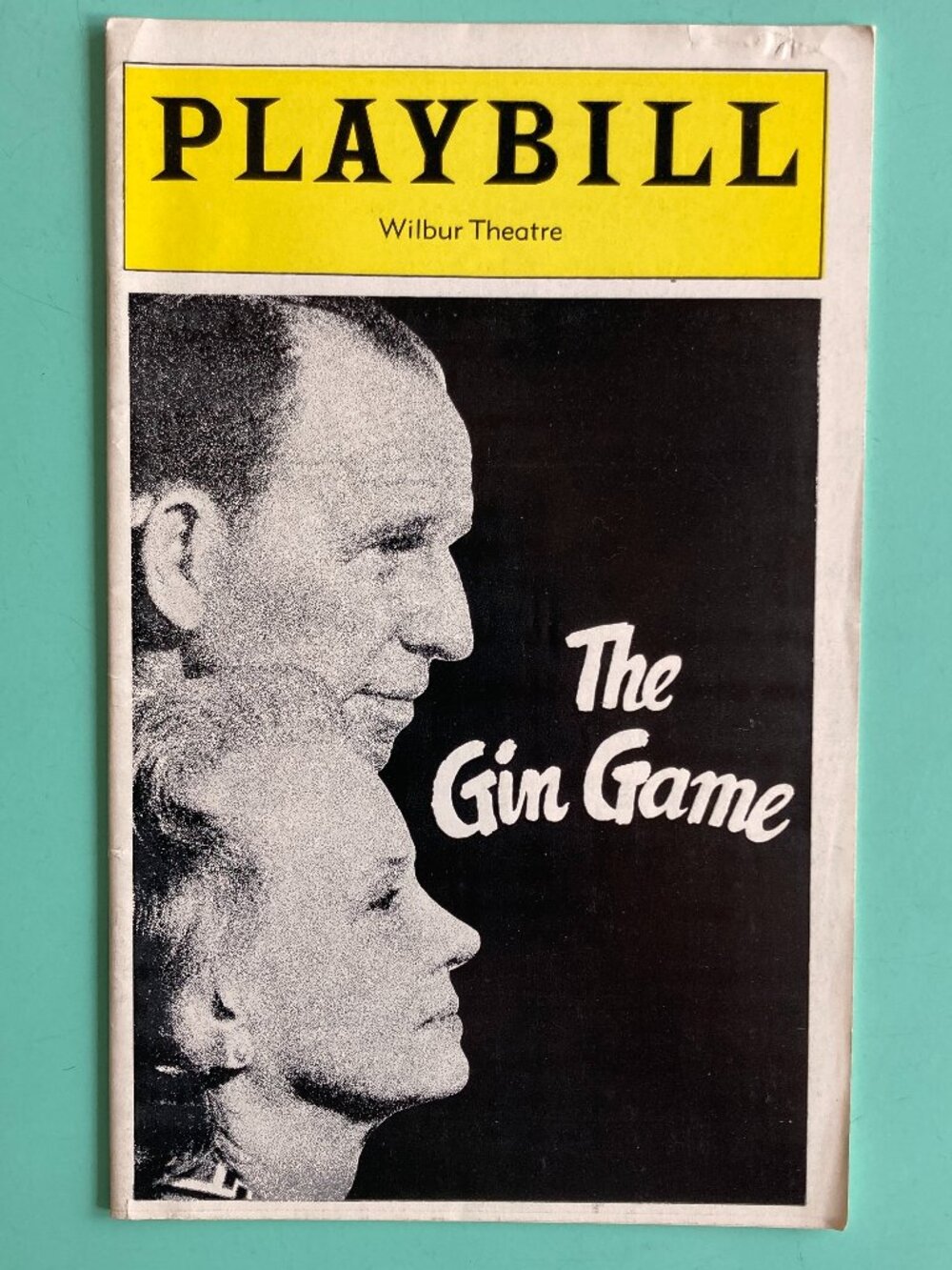 Playbill The Gin Game JESSICA TANDY HUME CRONYN Wilbur Theatre 1977 Pre Broadway